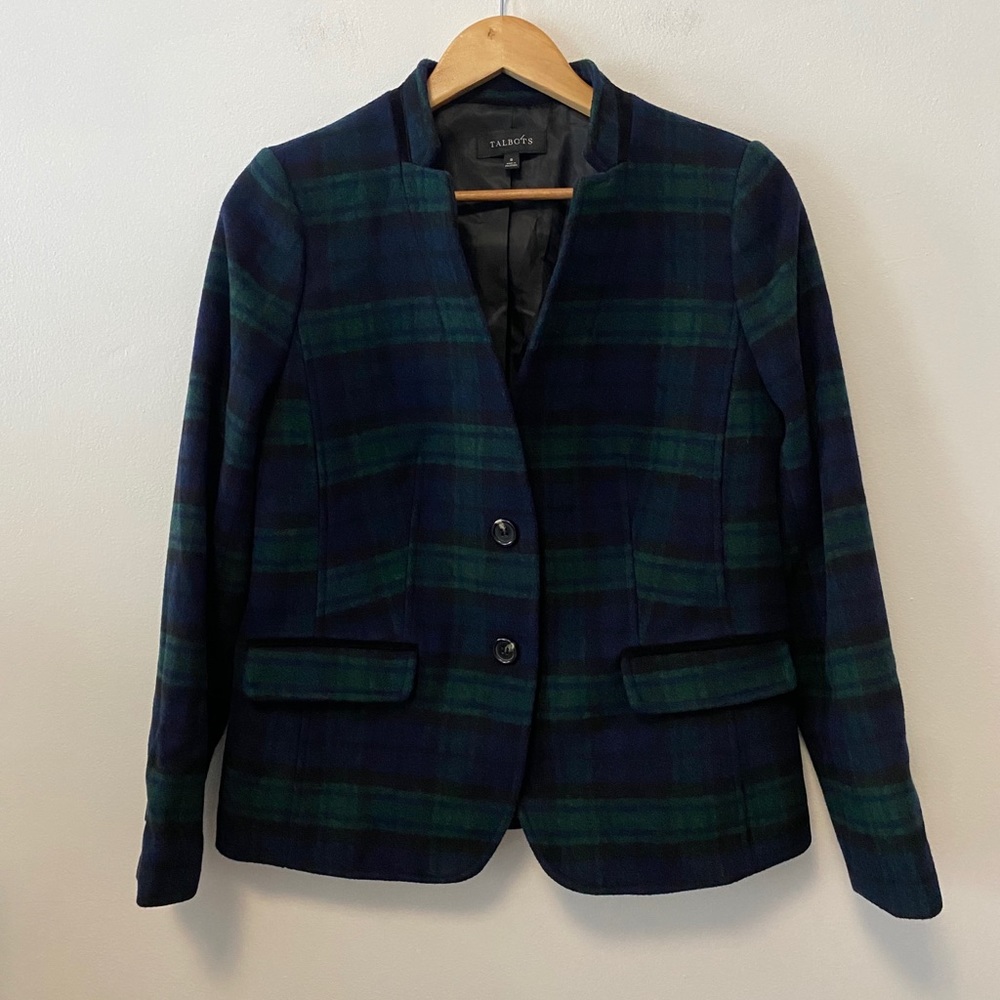 Talbots Pleated Wool Blend Coat